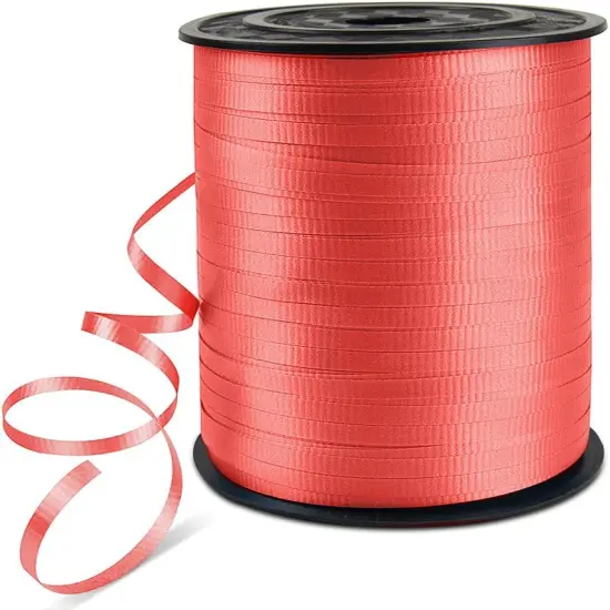 500 Yards 3/16" Crimped Curling Ribbon Red, Balloon String Curly Ribbon 1 Roll {1}