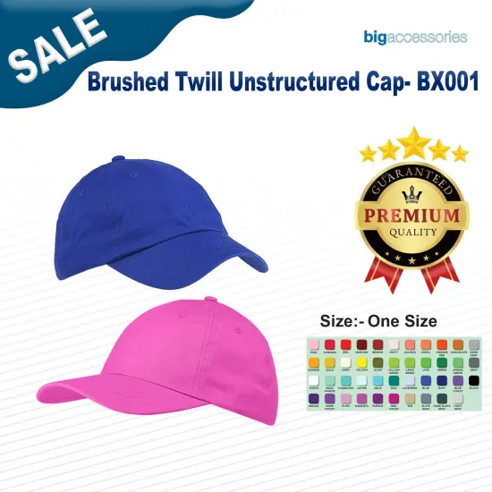 Big Accessories&reg; Brushed Twill Unstructured Cap NAVY {2}