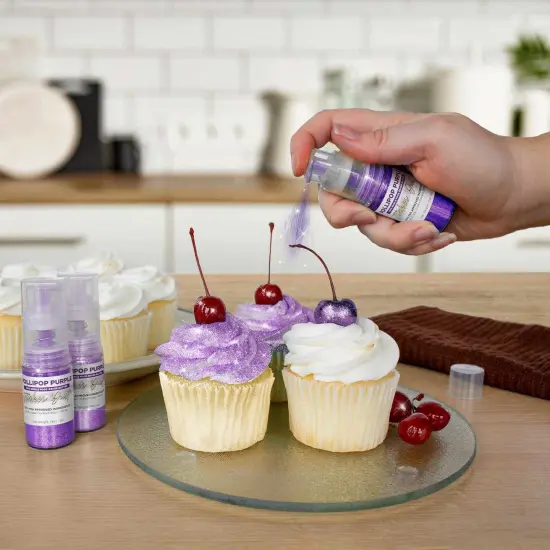 Bakell - Pollipop Purple Tinker Dust Edible Glitter (4g, 1x Spray Pump) for Food, Desserts, and Beverages! {4}