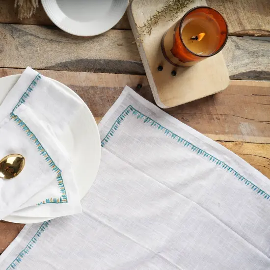 Vibrant Heritage Embroidered Napkin-Set of 2 {5}