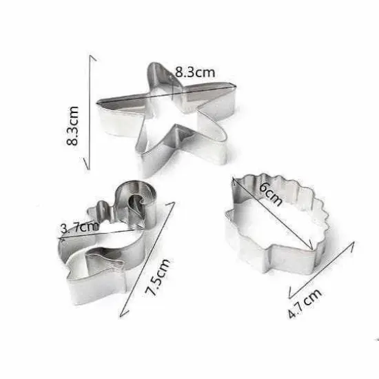3 PC Sea Shells Cookie Cutter Set {1}