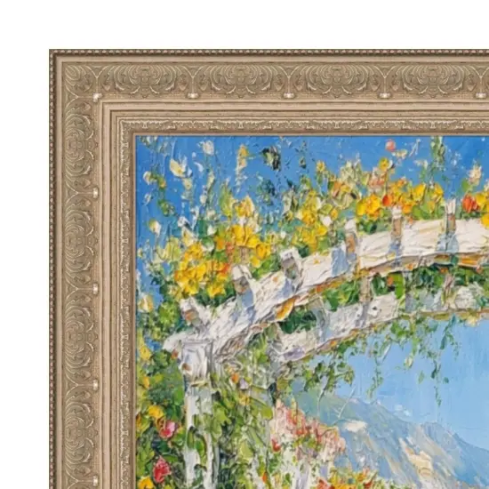 French Silver Leaf Ornate Picture Frame 19x27 frame {3}