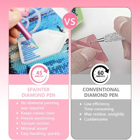 Diamond Art Painting Pen, Epainter Vacuum Pen for Diamond Painting with Storage Tray, Diamond Art Accessories for Setting AB Stones Without Wax, DIY Art Accessories Painting Pen Kit Tools for Adults {5}