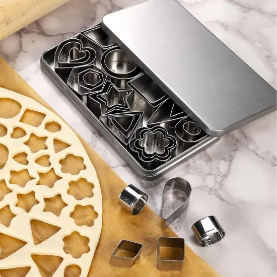 Mini Cookie Cutter With Set 30 Tiny Stainless Steel Cookie Stamps {6}
