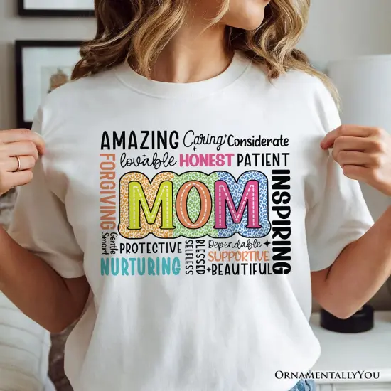 Inspirational Mom Life T-Shirt, White Stylish Casual Women's Tee {5}