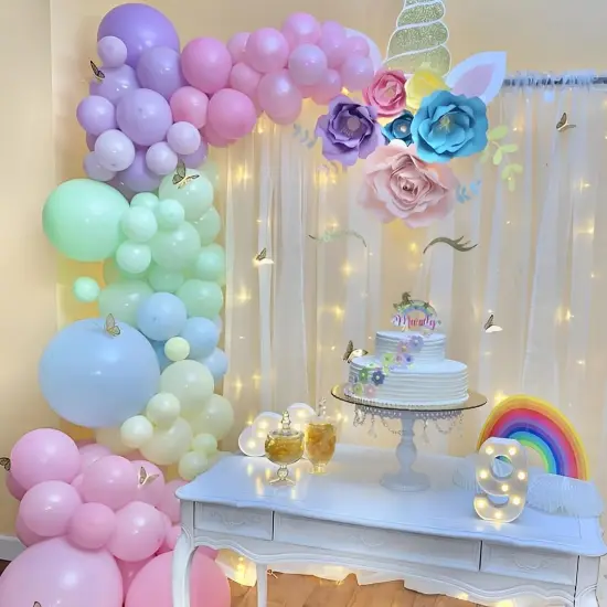 Pastel Balloons, Pastel party Balloons 50pcs 12 inch Colorful Rainbow Balloon Macaron Latex Balloons for Easter Birthday Baby Shower Rainbow Party Anniversary Party Decorations {4}