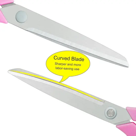 Craft Scissors Bulk Pack of 4, Ultra Sharp Blade, Comfort-Grip Handles, Multipurpose Sharp Scissors for Office, Home, School, Sewing, Fabric, Craft Supplies {2}