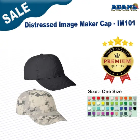 Adams&reg; Distressed Image Maker Cap WHITE {2}