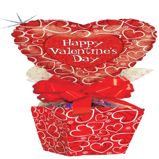 Pack/6: Sassy Hearts Sweet Treat Boxes - 4 x 4 x 4-1/2" {1}