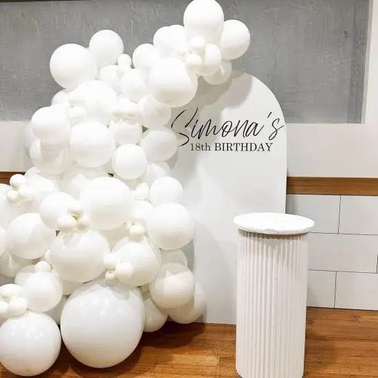 White Balloons Latex Party Balloons - 50 Pack 12 inch Helium Matte White Balloons for Wedding Graduation Baby Shower Birthday Anniversary Party Decorations {5}