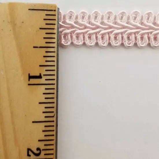 1/2" Chinese French Braid Gimp Trimming - 12 Continuous Yards - Many Colors! Light pink {2}