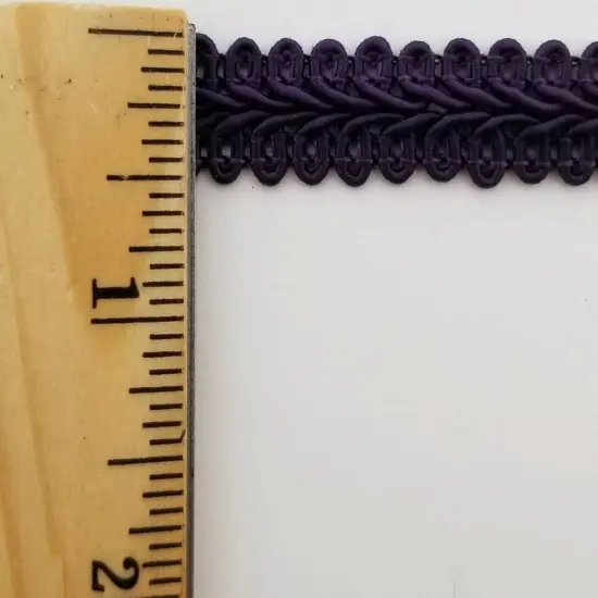 1/2" Chinese French Braid Gimp Trimming - 12 Continuous Yards - Many Colors! Dark purple {2}