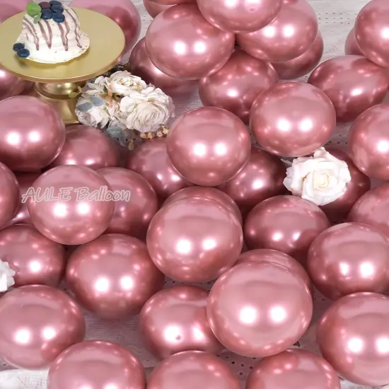 Metallic Pink Balloons 5 inch 50 Pcs Pink Latex Balloons {5}