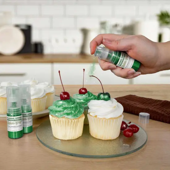 Bakell - Classic Green Tinker Dust Edible Glitter (25g, 1x Spray Pump) for Food, Desserts, and Beverages! {2}
