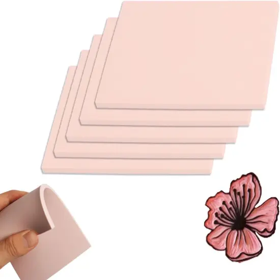 4''x6'' Linoleum Blocks for Printmaking: 5 Pack Pink Rubber Carving Block Stamp Making Kit Linocut Materials & Supplies {1}