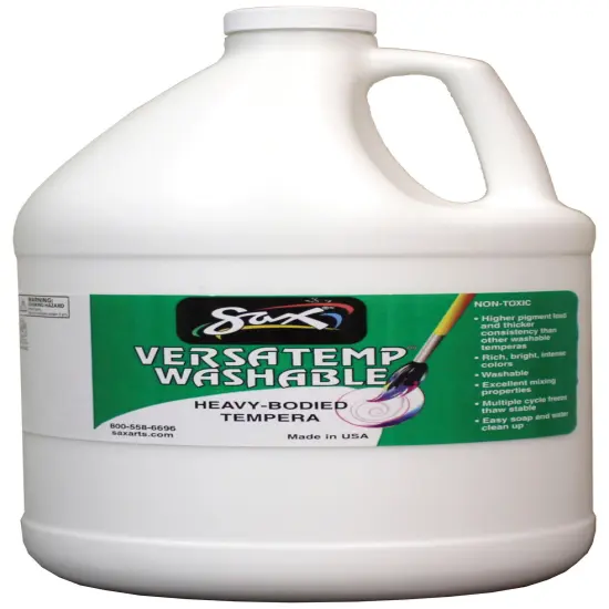 Sax Versatemp Washable Heavy-Bodied Tempera Paint, 1 Gallon, White {1}