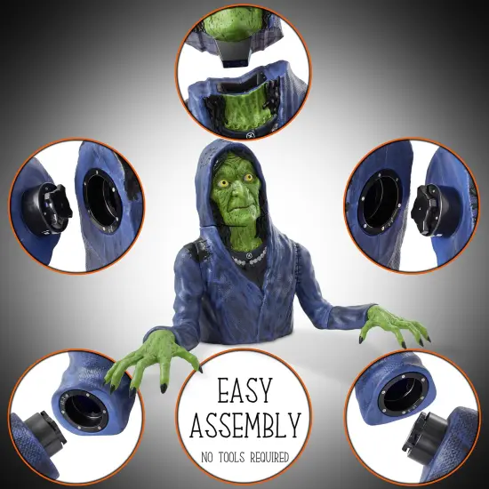 BOO BOX 36" Halloween Groundbreaking Decoration - Scary Outdoor Halloween Decor for Porch or Yard Green {4}