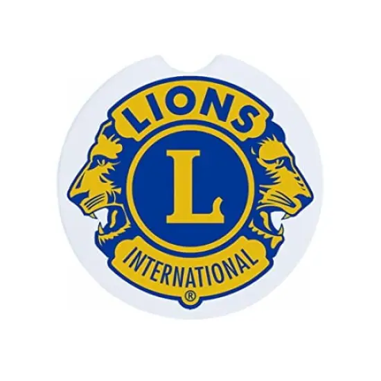Lions International Ceramic Car Coaster Set 2.56" (2 Pack) {1}