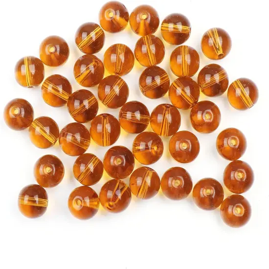 60pcs 6mm Natural Stone Beads,Gemstone Round Loose Beads for DIY Bracelet Necklace Earrings,Stone Beads for Jewelry Making(Amber Crystal) {2}
