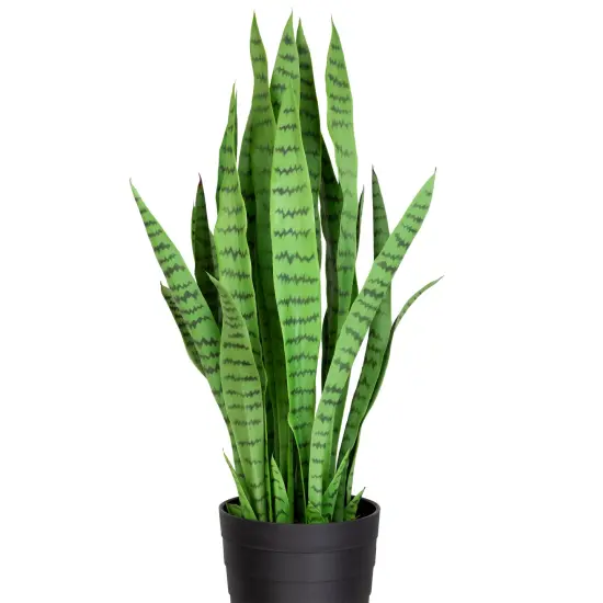 Northlight Real Touch™️ Artificial Two Tone Potted Snake Plant - 3' Green {5}
