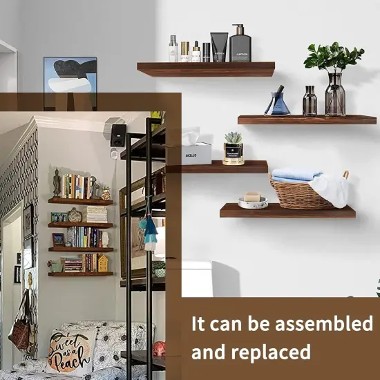 3Pack Rectangle Unfinished Wood Double Sided (11.4 * 6 * 0.59in)(Dark Brown) {4}