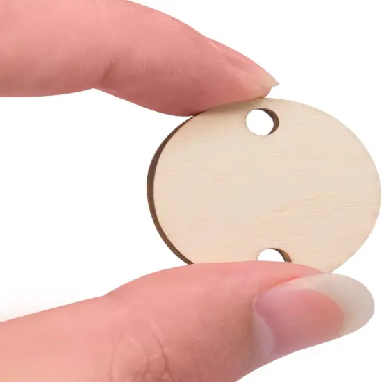 200 Pieces in Total, Wooden Circles Wooden Heart Tags (Set 1) {5}