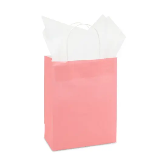 25-Pack Pink Gift Bags with Handles - Medium-Sized Paper Goodie Bags for Weddings, Bridal Showers, Baby Showers, and Small Businesses (8 x 4 x 10 Inches) {7}