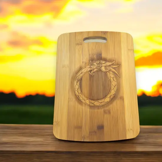 Celtic Dragon - Cutting Board 14''x9.5''x.5'' Bamboo {5}