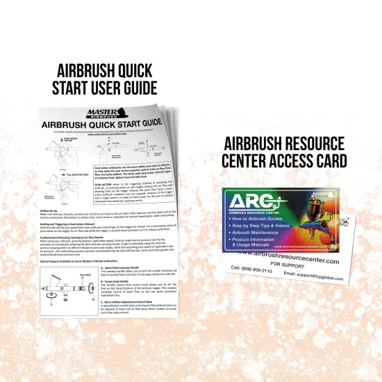 High Precision Detail Control Dual-Action Side Feed Airbrush Set with Cool Runner II Dual Fan Air Tank Compressor Kit, 0.2mm Tip, 1/2oz Gravity Cup {6}