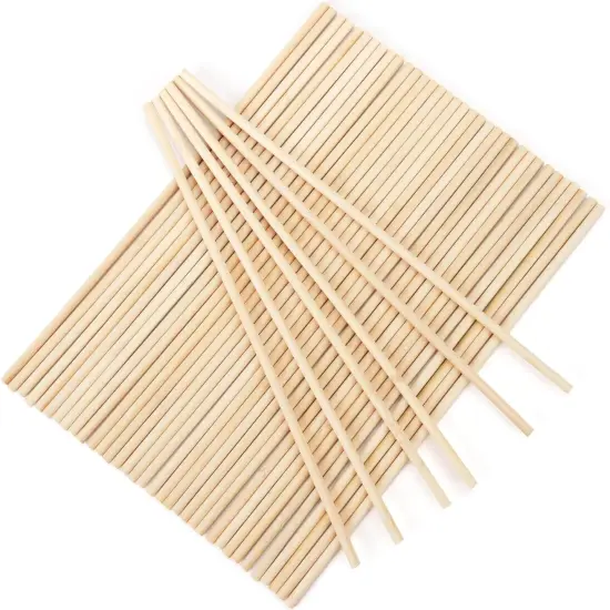 50Pcs Wooden Dowel Rods 1/4 x 12 Inch Wood Sticks for Crafts, Precut Wooden Rod Sticks Natural Wood Dowels for Craft and DIY Projects, Cake Dowels Hardwood Craft Dowel Rods {1}
