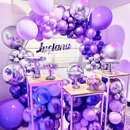 Lavender Balloons, 85 pcs Light Purple Balloons Different Sizes Pack of 18 Inch 12 Inch 10 Inch 5 Inch Purple Balloons for Balloon Garland or Balloon Arch as Party Decorations, Purple-Y15 {5}