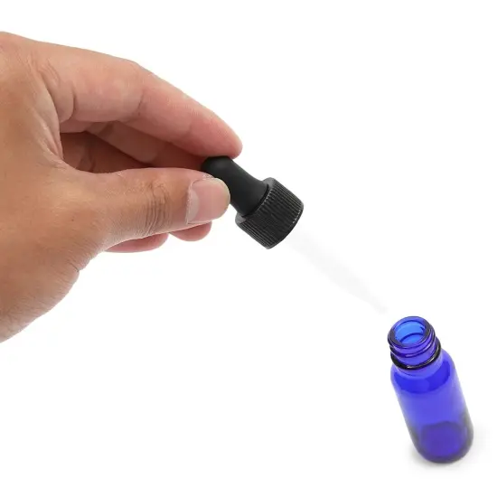 48 Count 1 oz Blue Glass Dropper Bottles and 6 Funnels (30 ml, 54 Pieces) {4}