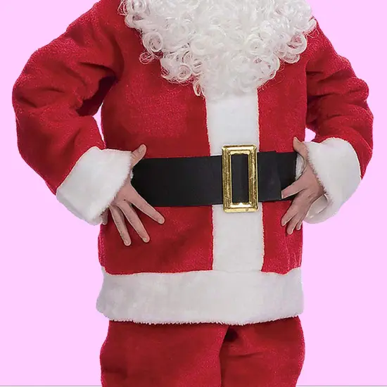 Childs Plush Santa Suit Red White Coat Pants Hat Belt and Beard Set {6}