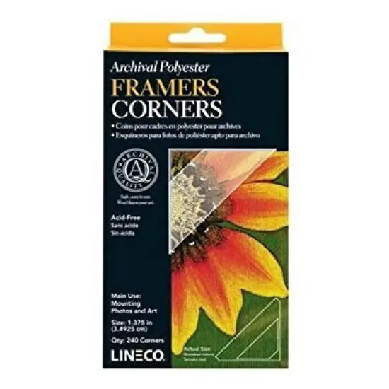 Lineco Self-Adhesive Polypropylene Mounting/Framing Corners Clear {3}