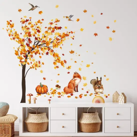Fall Maple Tree Wall Decals {4}