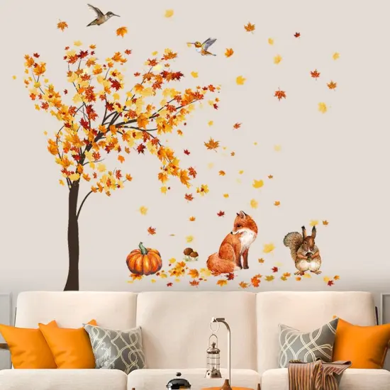 Fall Maple Tree Wall Decals {3}