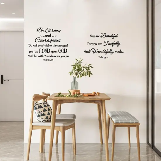 12 Pieces Bible Verse Wall Stickers {2}