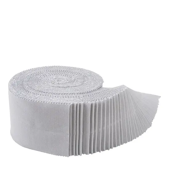 Confetti Cotton 2.5" Strip Roll (Jelly Roll / Rolie Polie) in Silver byfor Riley Blake (RP-120-SILVER-40) {3}