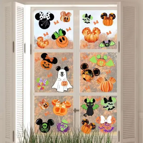 Halloween Window Clings Fall Stickers Decorations 9 Sheets {4}