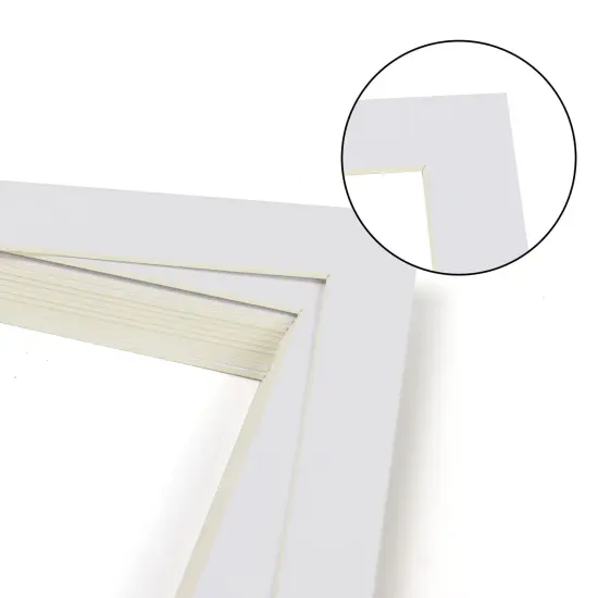 ZBEIVAN 11x14 White Picture Mats with Core Bevel Cut Frame Mattes for 8x10 Pictures - Pack of 12 {4}