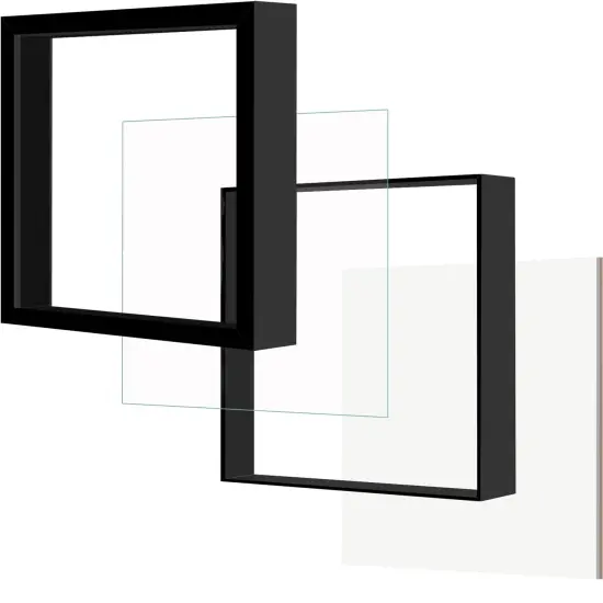 Picrit 5x5 Shadow Box Frame, Display Case Box with High Definition Real Glass and Black Back for Memorabilia, Baby Items, Wedding Memories, Crafts, Tickets and Photos, Black {4}