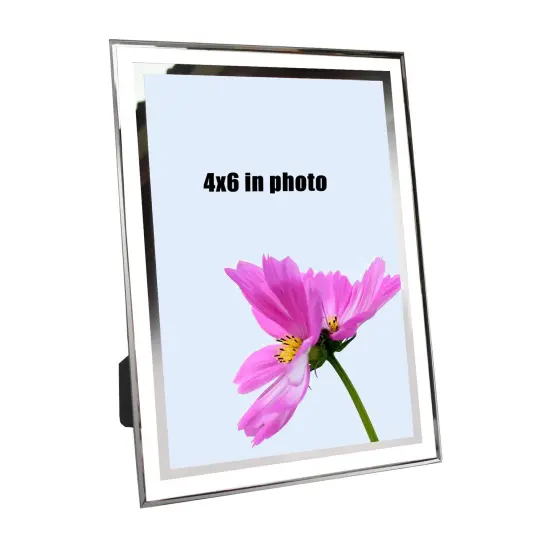 4x6 Glass Frame Small Photo High Transparency Vertical and Horizontal Style for Desk Shelf and Office Table Family Gallery and Wedding or Holiday Decoration {1}