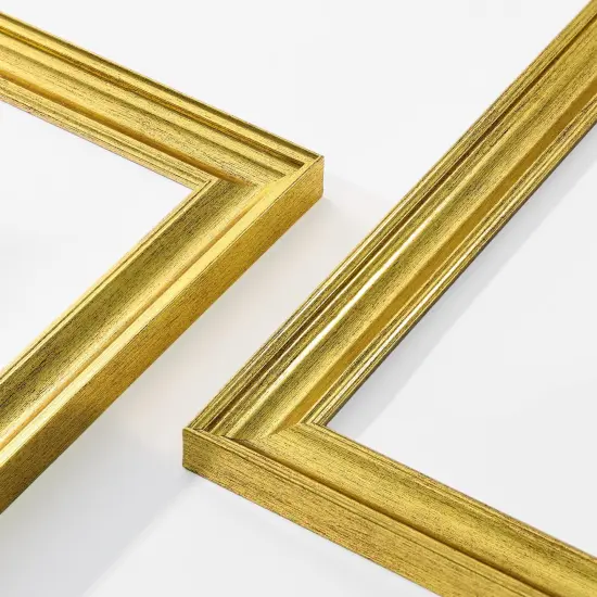 8x10 Picture Frames Set of 2, Ornate Vintage Photo Frame for Wall or Tabletop, Display 5x7 Pictures with Mat or 8x10 without Mat, Rustic Gold {2}