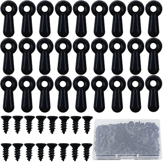 Picture Frame Turn Button Fasteners Set - 100 Pieces Picture Frame Hardware Backing Clips Photo Frame Hardware Clips with 100 Pieces Screws for Craft, Hanging Pictures, Photos {1}