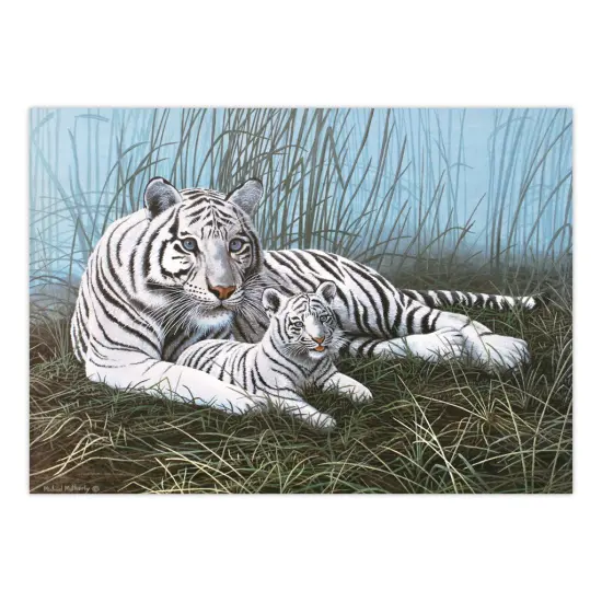 PJL22 | Painting by numbers&trade; 13pc 11.25" x 15.375" White Tigers in the Mist Painting Project {2}