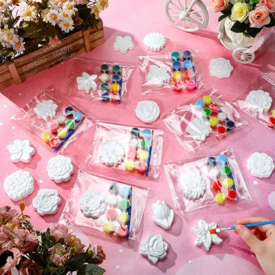 0 Set Flower DIY Painting Kit Ceramic to Paint Your Own Statues {4}