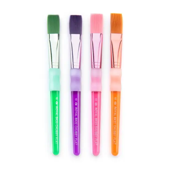 BK689 | Big Kid's Choice&trade; Lil' Grippers&trade; 4pc Nylon Chubby Flat Brush Set {3}