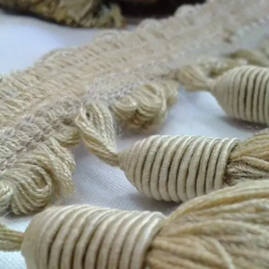 Light Gold Tassel Fringe Trim 3" Tassels By the Yard {2}