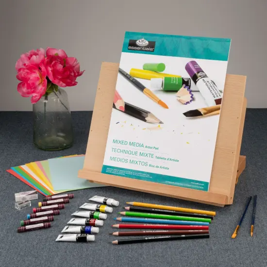 REA5620 | Mixed Media Flat Easel Art Set - 40pc {2}