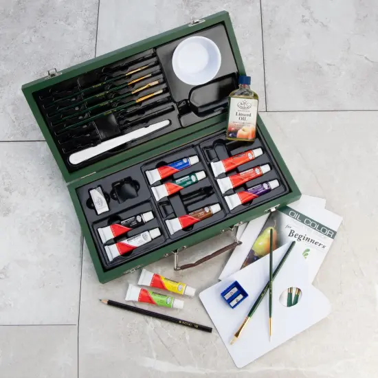 RSET-OIL3000 | Essentials™ 27pc Oil Painting Travel Art Set {3}